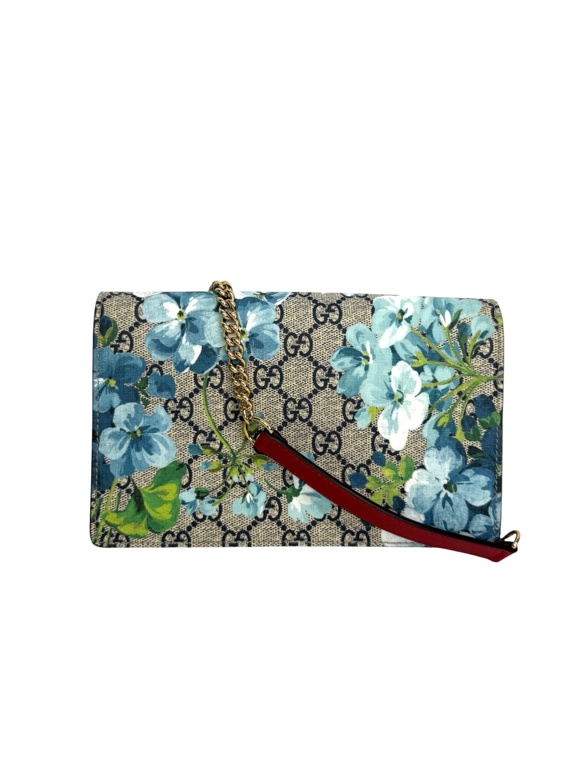 Gucci GG Supreme Blooms Chain Wallet T9140