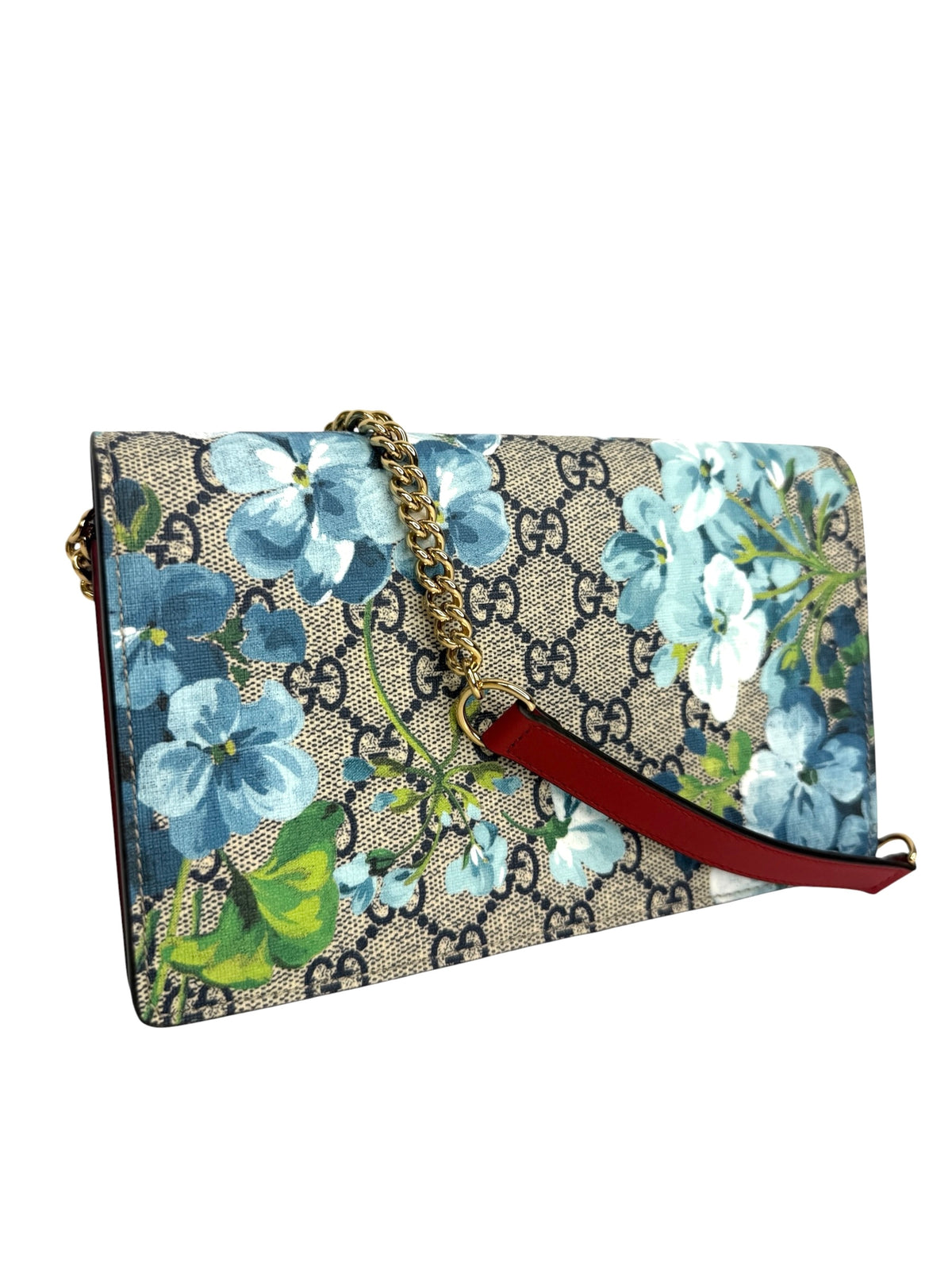 Gucci GG Supreme Blooms Chain Wallet T9140