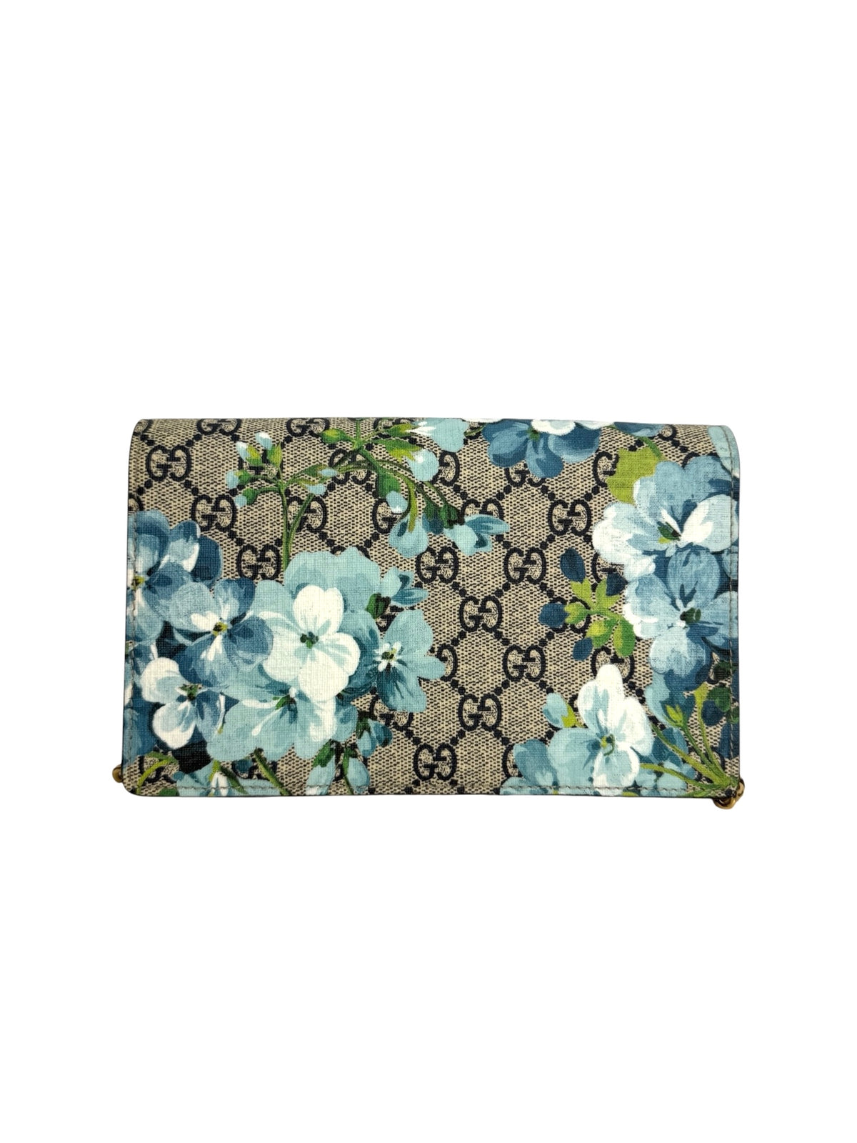 Gucci GG Supreme Blooms Chain Wallet T9140