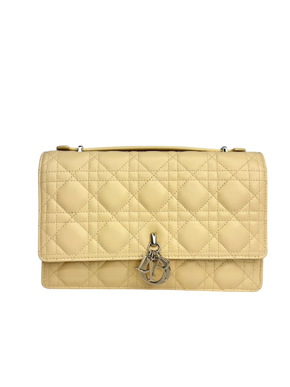 Dior Light Yellow My Dior Top Handle Flap T9073