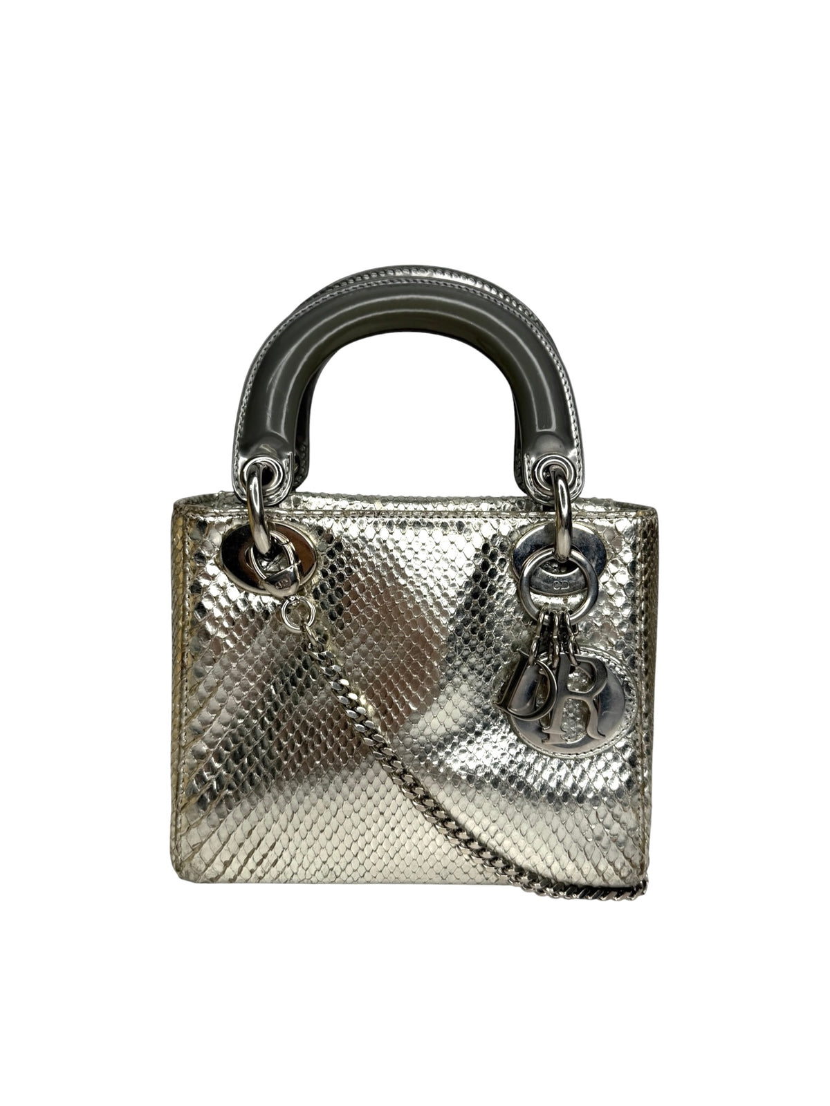Dior Silver Python Mini Lady Dior T9074