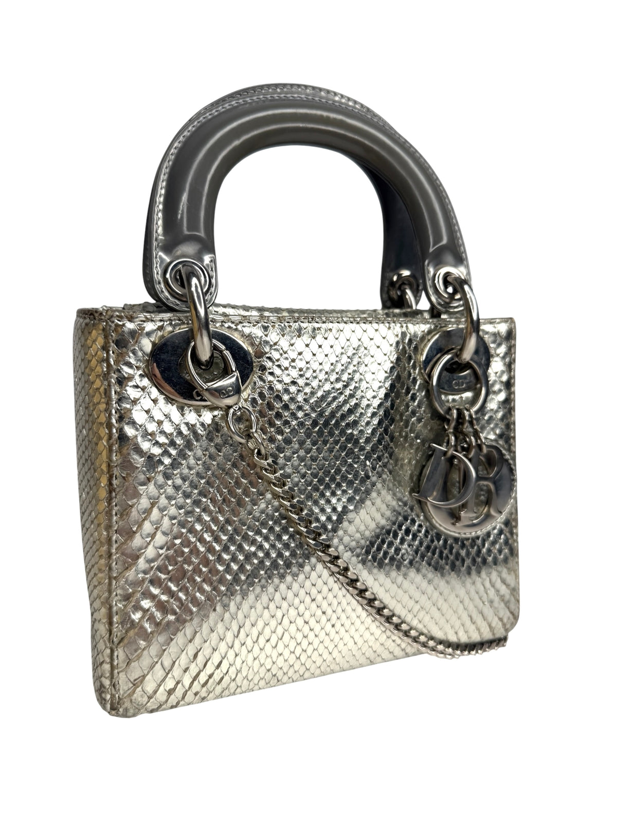 Dior Silver Python Mini Lady Dior T9074