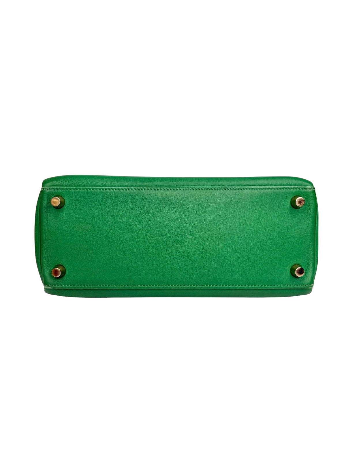 Hermes Kelly 25 Green Swift Gold Hardware T9093