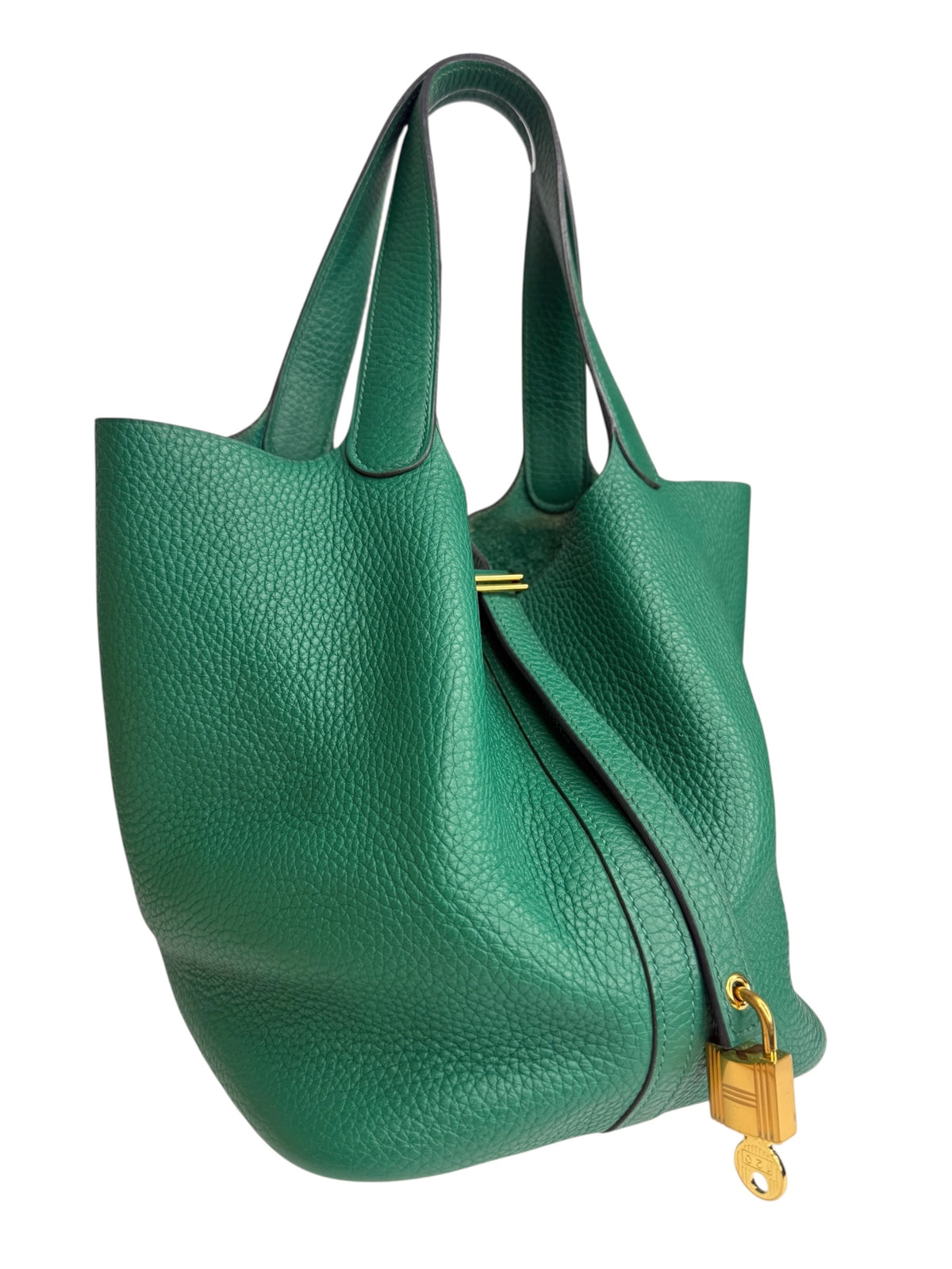 Hermes Green Clemence Picotin 22 T9068