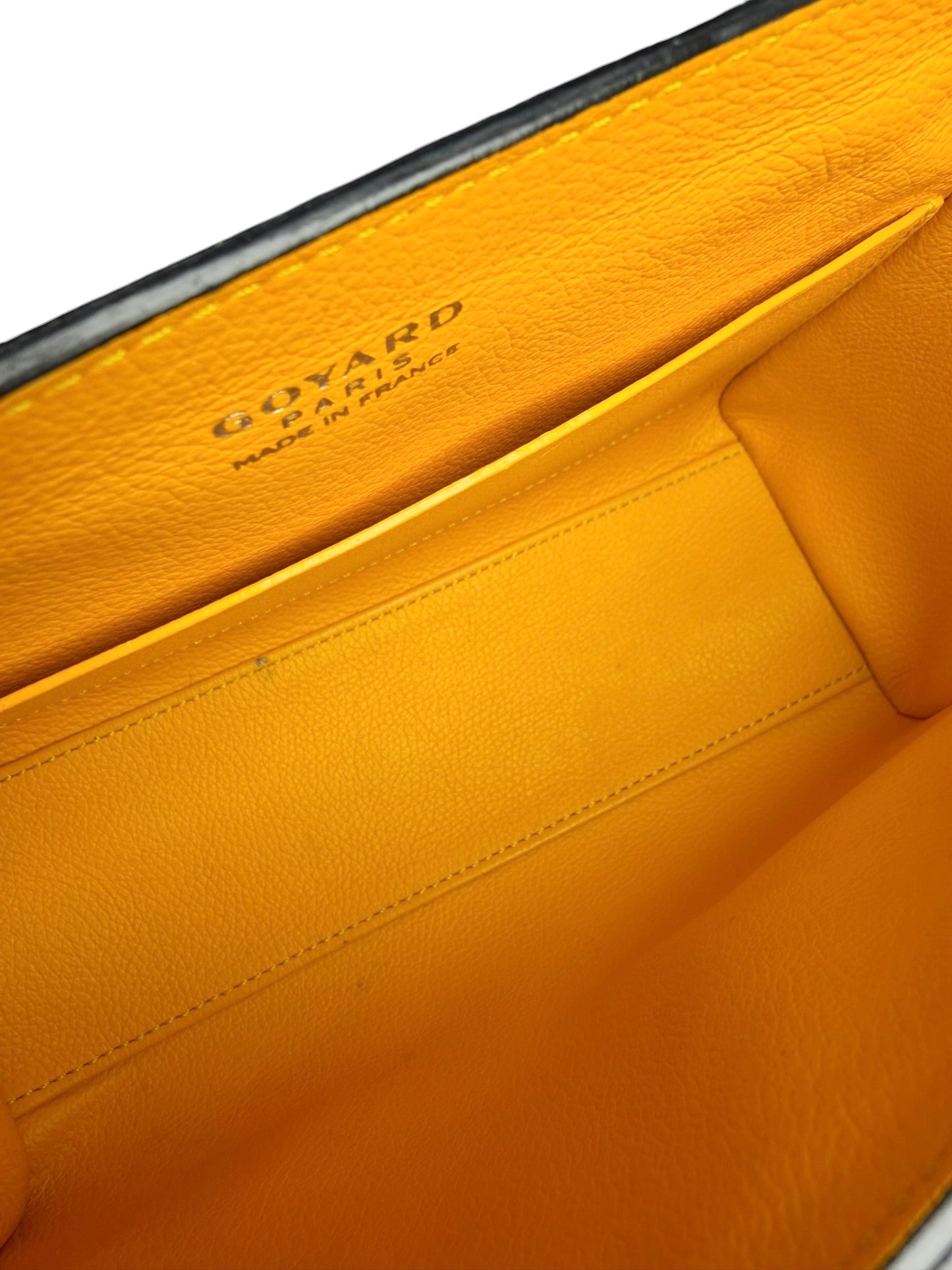 Goyard Saigon Mini Black Crossbody Wooden Top Handle