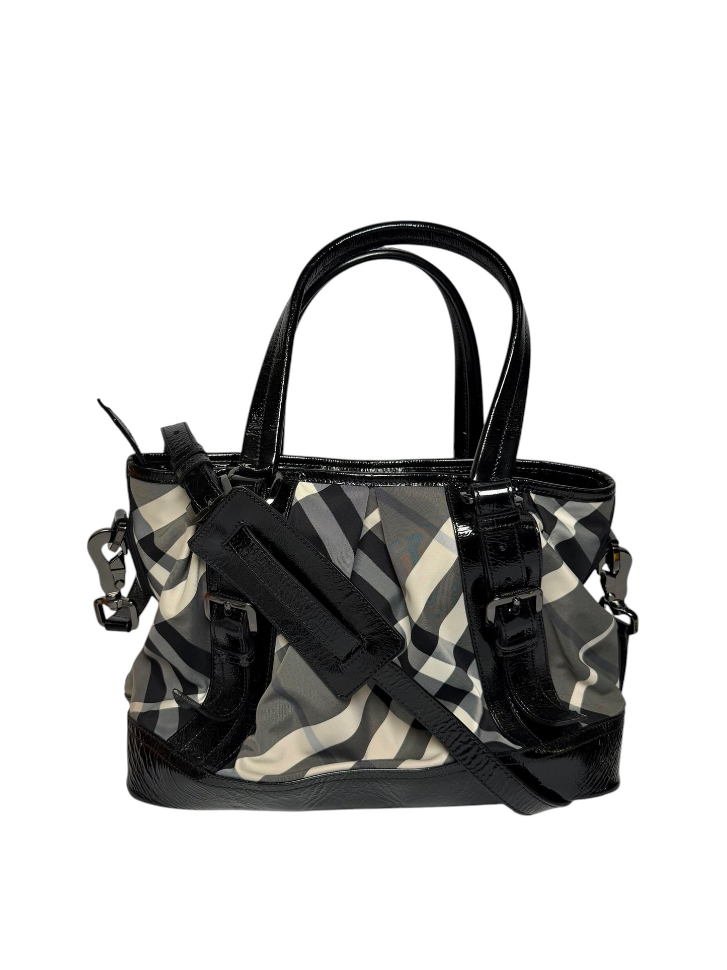 Burberry Beat Check Shoulder Patent/Nylon