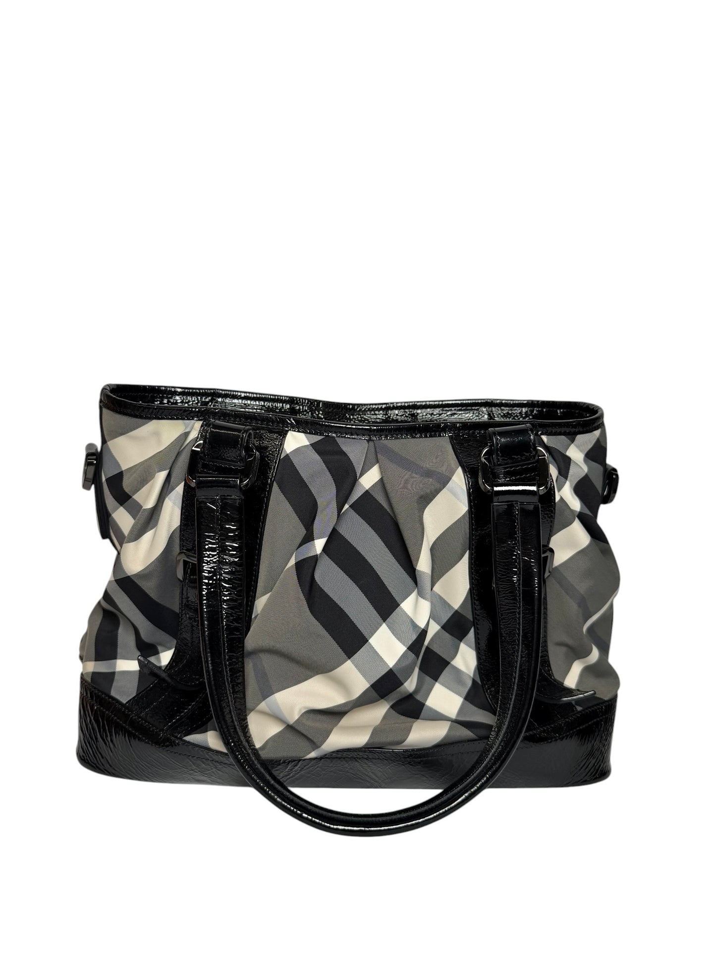 Burberry Beat Check Shoulder Patent/Nylon