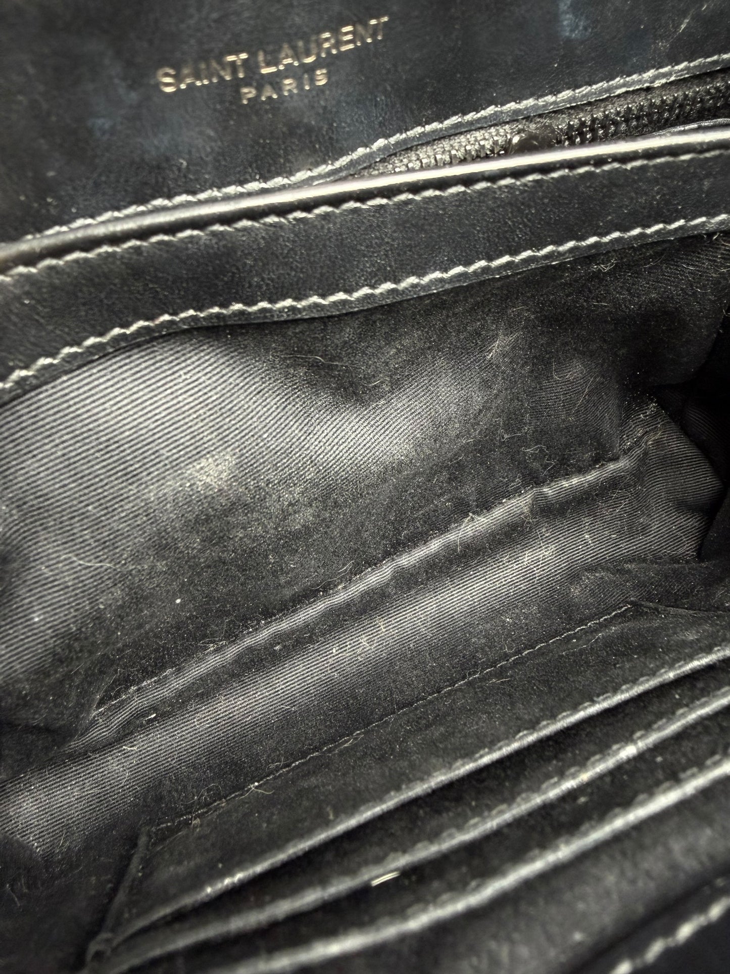 Saint Laurent Black Leather Crossbody Bag Black Hardware