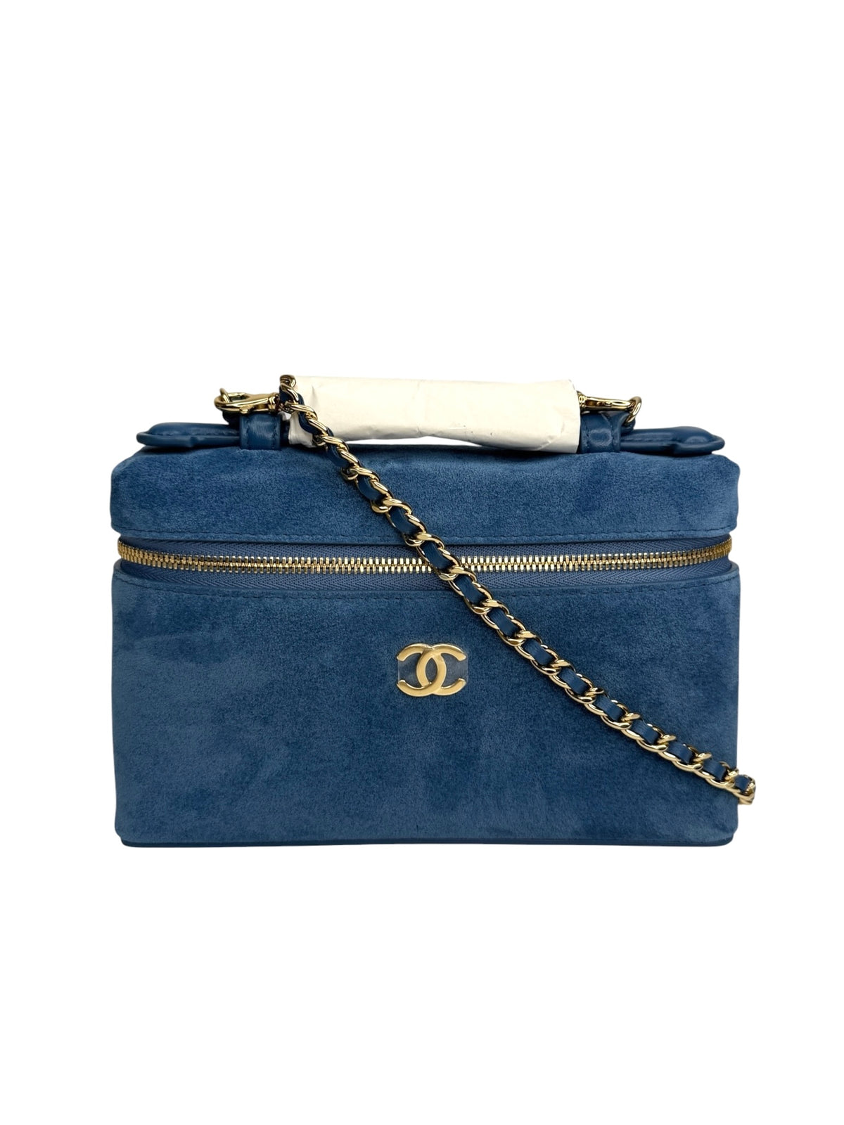Chanel Blue Suede Slim Vanity T9102