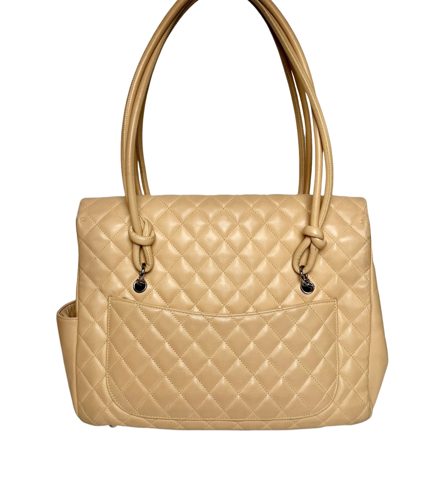 Chanel Cambon Ligne Large Beige Black Flap Tote