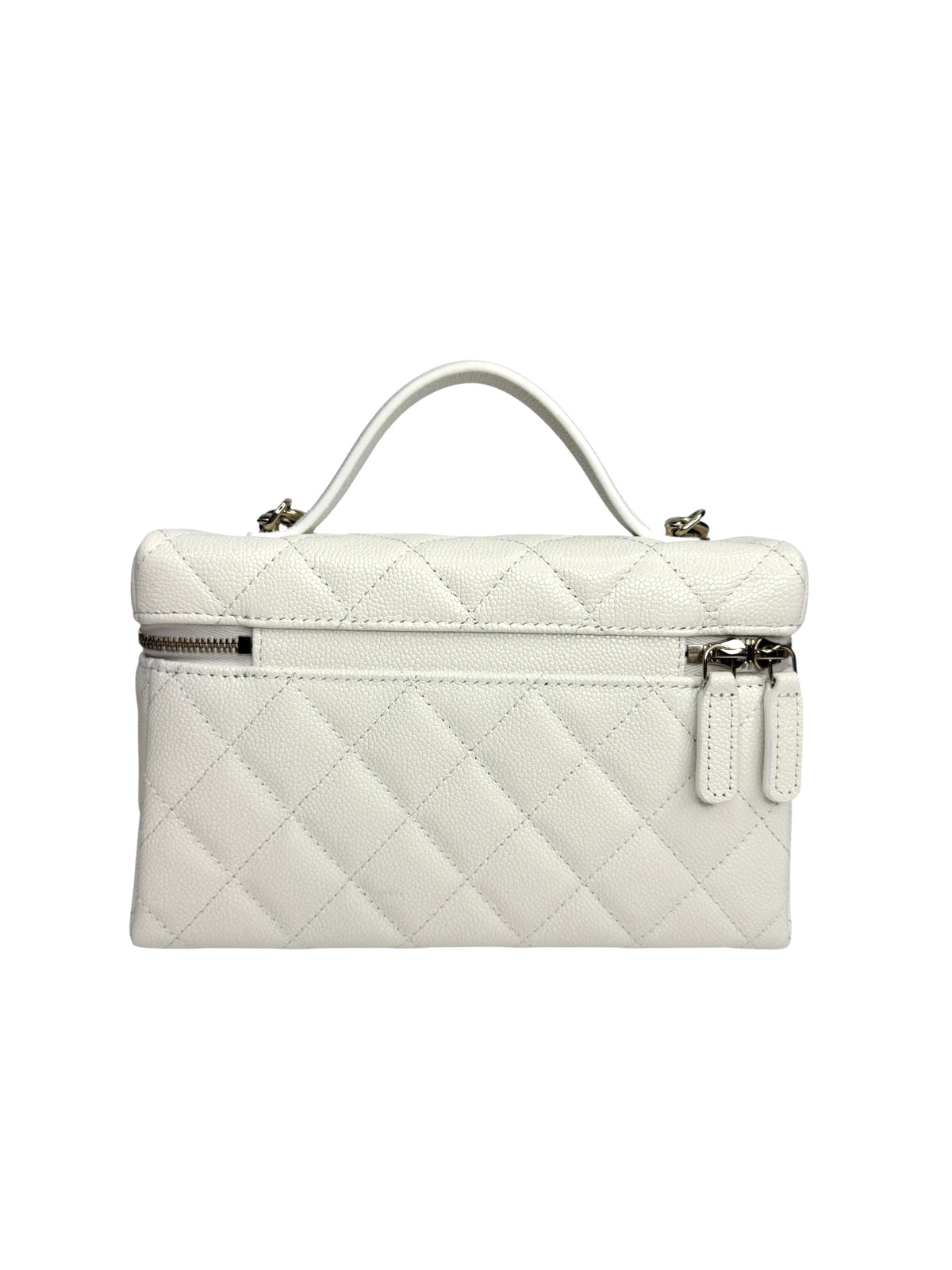 Chanel White Caviar Slim Vanity T9143
