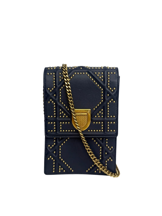 Dior Studded Diorama Vertical Crossbody T9107