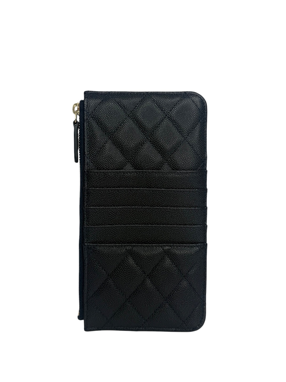 Chanel Navy Caviar Flat Wallet T9105