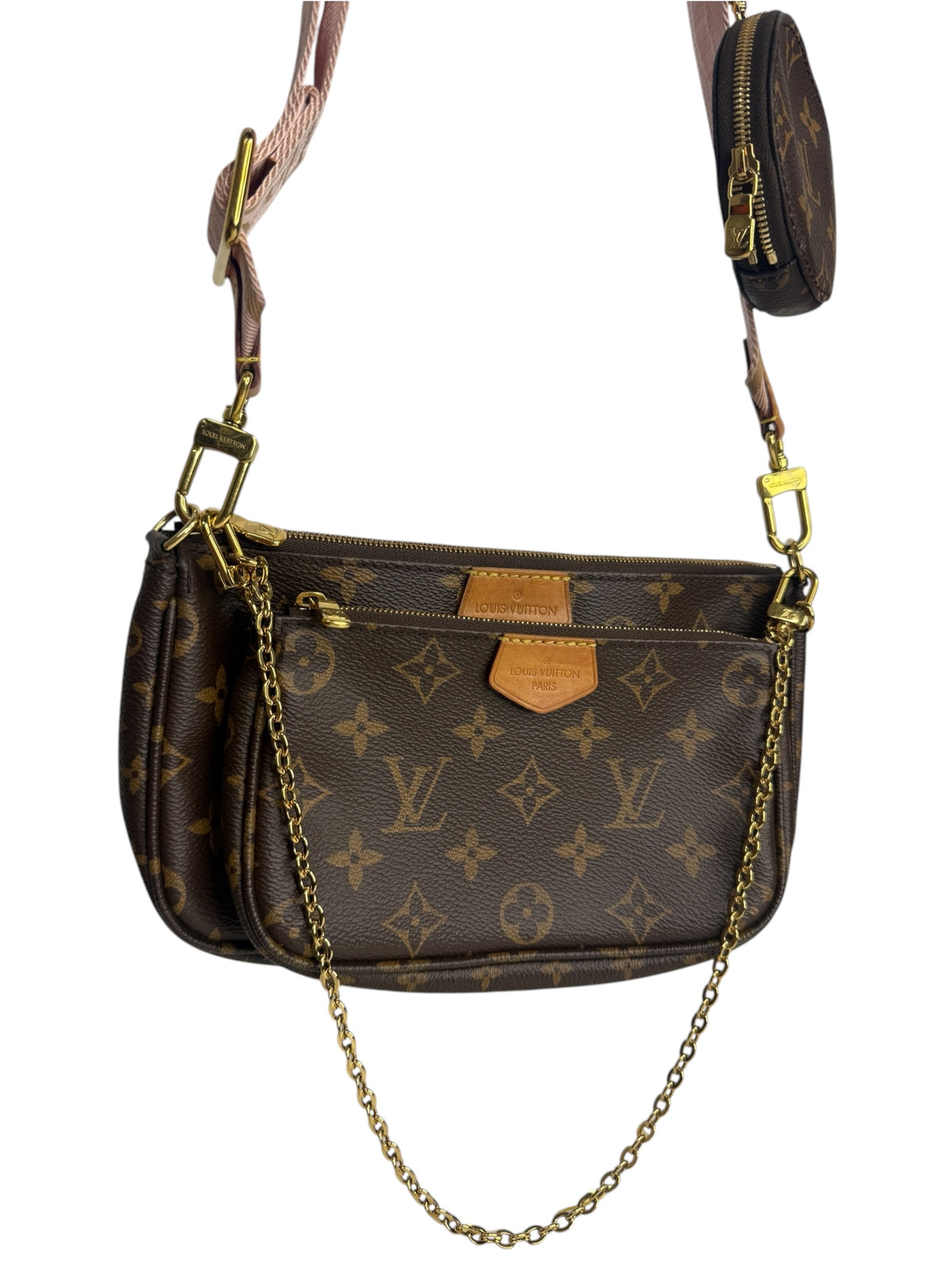Louis Vuitton Monogram Multi Pochette Accessories Pink T9106
