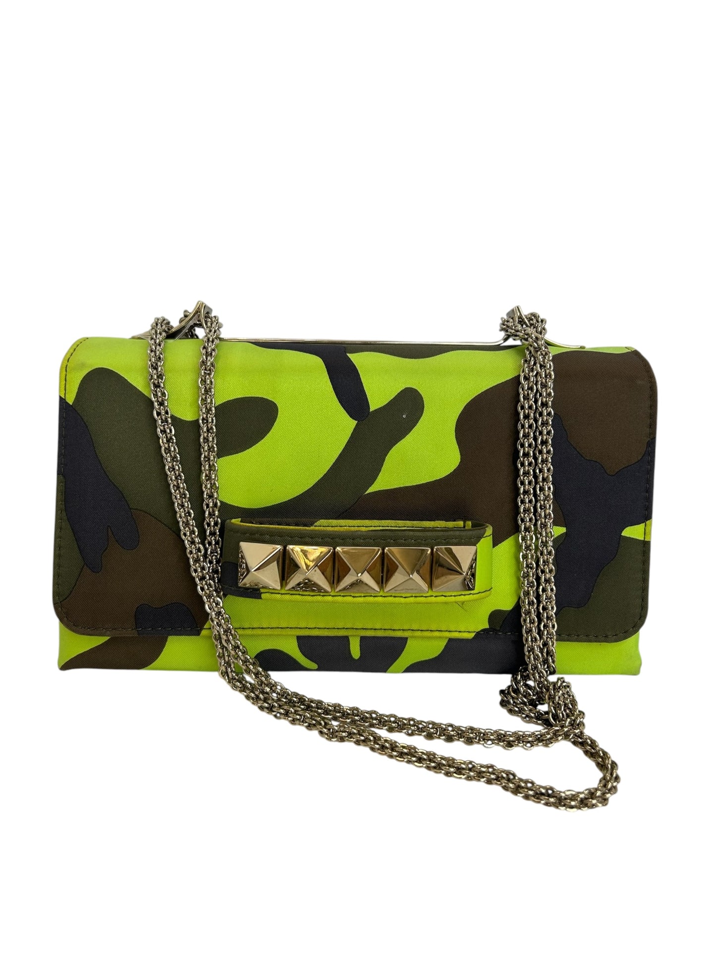 Valentino Garavani Green Camo Rockstud Crossbody T8595