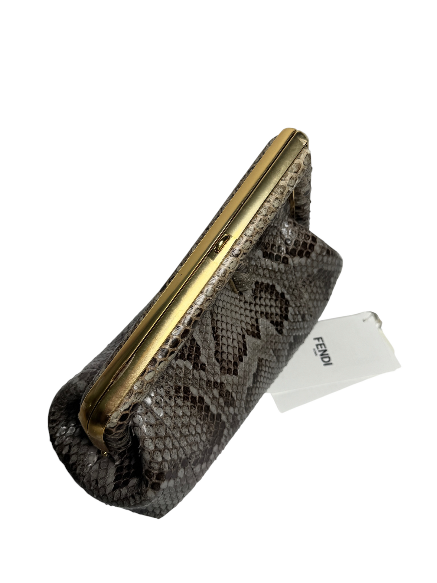 Fendi First Python Clutch Crossbody