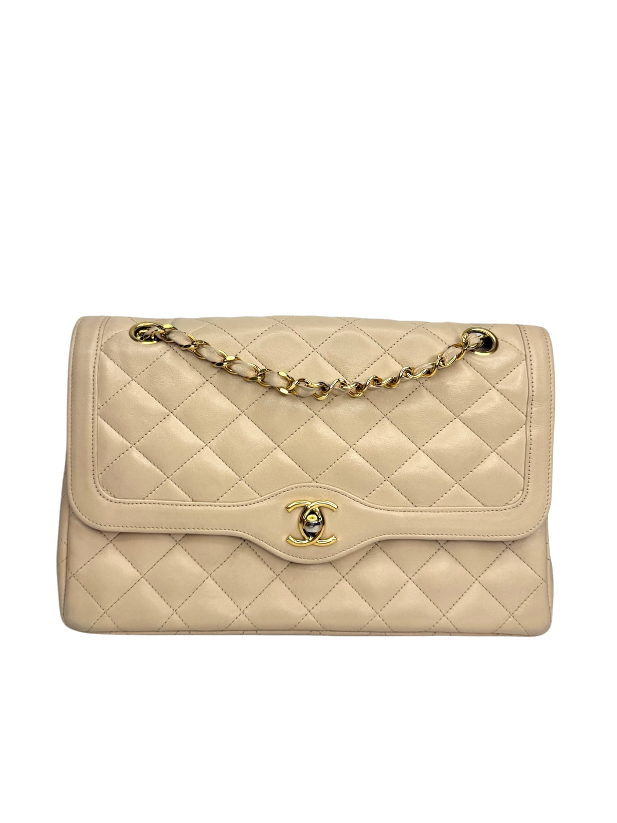 Chanel Vintage Beige Double Flap T9098